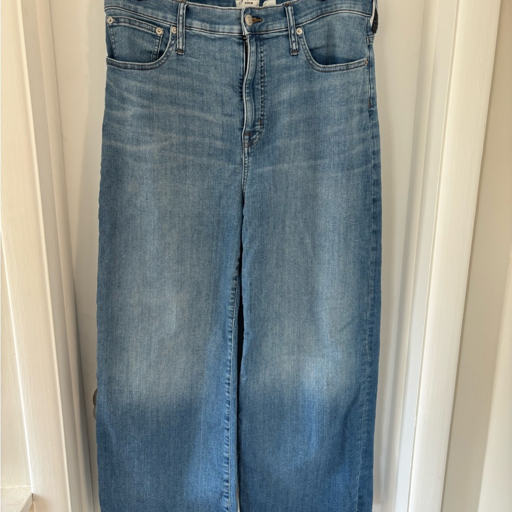 J. Crew Wide Leg Cropped Jeans